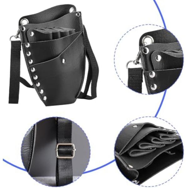 Barberväska för Stylist, Saxhållare Hårtang Saxholster Frisör Klipparväska Midja Axelrem Förvaringspåse