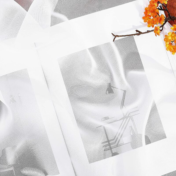 216 tum extra långa vita genomskinliga fönsterhalsdukar, mjuk voile texturerad himmelssäng scarfgardiner för evenemangsdesign/hemdec.