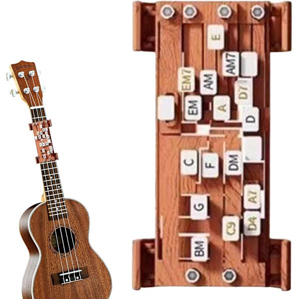 Guitar Akkord Læringsværktøj, Begynder Guitarhjælp, Nem Akkordtræner til Øvelse Brown