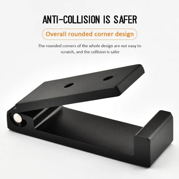 Hodetelefonstativ Veggmontert Hodetelefonholder Foldbar Stativholder i Aluminiumlegering Hodetelefoner Display Stativholder Gull 3PCS