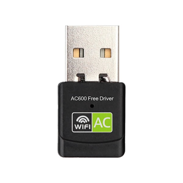USB WiFi-adapter Trådløs AC600 Ethernet Dongle 5Ghz Lan USB2.0 Wi-Fi Gratis Drivrutin PC Wi Fi Mottagare AC Nätverkskort Grønn