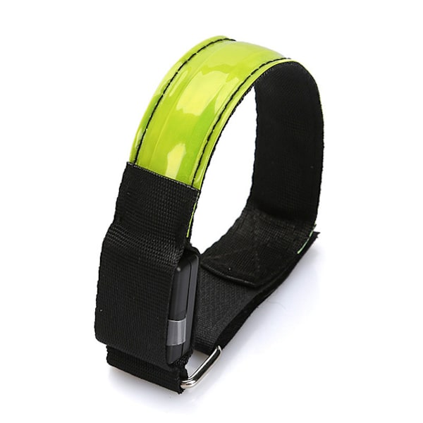 LED-laddningsbart lysande armband, USB reflekterande remsa Anti-gitter ankelrem, Nattlöpare för utomhussporter (gul-laddningsbar),
