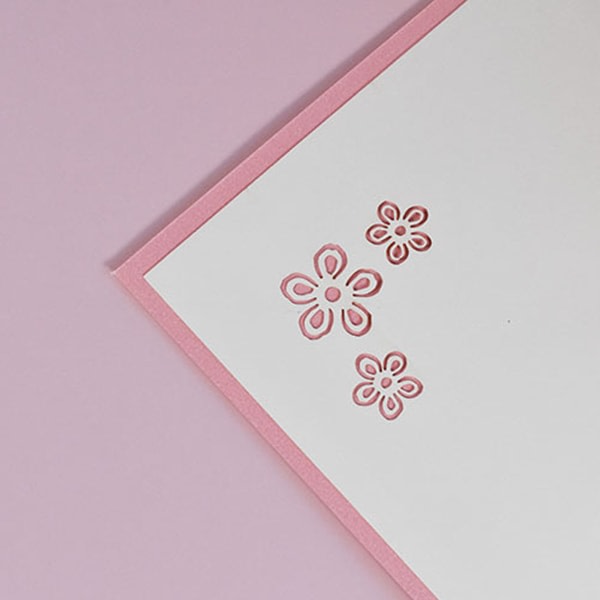 CQBB Paper 3D Peach Blossom Pop Up Card, för alla hjärtans dag, vår,
