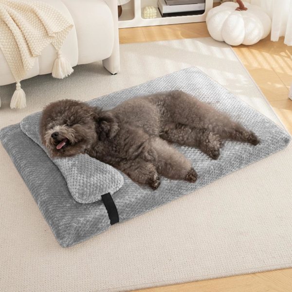 Vaskbar Hundesofa, Behagelig Ortopædisk Seng til Små til Mellemstore Hunde Light grey L 40 x D 8 x H 8 cm