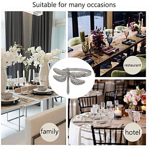 10 stk. Libell Dragonfly Servietteringer, Dyr Insekt Dragonfly Serviettringholder