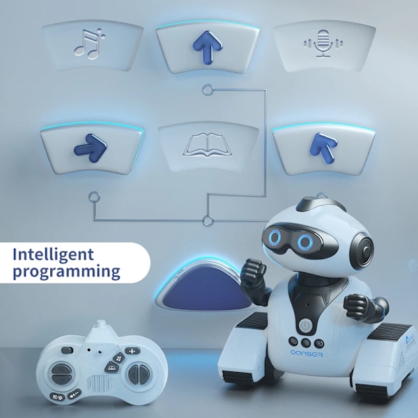 Mini RC Robot Sensing CADY WIDA Intelligent legetøjsprogrammering Uddannelse Musik Dans Robotter Autofølg Gestkontrol Legetøj til børn hvid robot