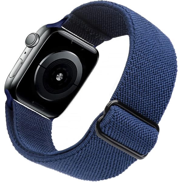 CQBB Stretchigt watch kompatibel för Apple Watch Band 41 mm 40 mm 38 mm Bekvämt justerbart sportband för kvinnor män - blå