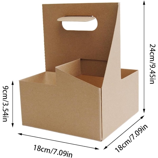 Bærbare drikkebærere for levering, Levering av drikkebærere | 10X flaskeholder for drikkevarer, Robust pappkoppholder, Flaskeholder for drikkevarer for leveringstjeneste 4-fack bärbar glasunderlägg 10 st