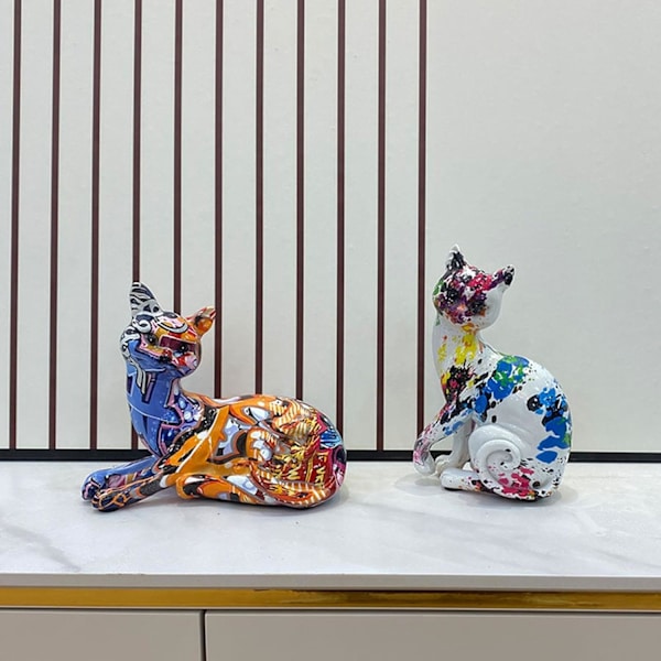 Harts graffiti kattestatuer | Dekorative pyntefigurer | Bardisk og tilbehør til boligindretning Allt