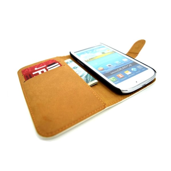 CQBB Galaxy S3 fodral plånbok krokodil läder case vit Vit