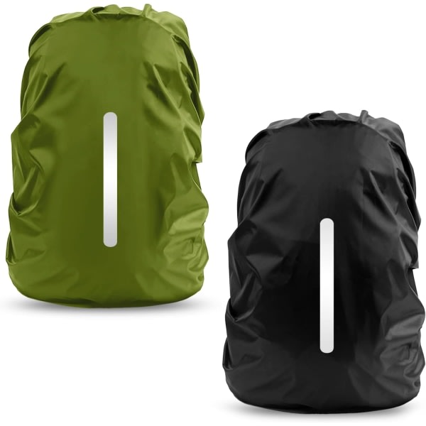 CQBB 2-pack vattentätt cover för ryggsäck, reflekterande cover för dammtät ryggsäck, cykling, vandring, camping, resor