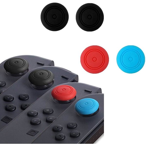 Erstatningsjoystick - 2-pakning 3D Analog Tommelpinne for Nintendo Switch med Verktøy 2x analog joystick rod + tool