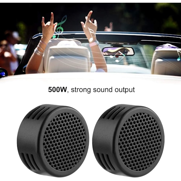 Diskant bilhøyttalere tweeter, Minihøyttalere Audio Tweeter 35mm 98dB Høyttalere Bilhøyttalere Svart 12V 500W