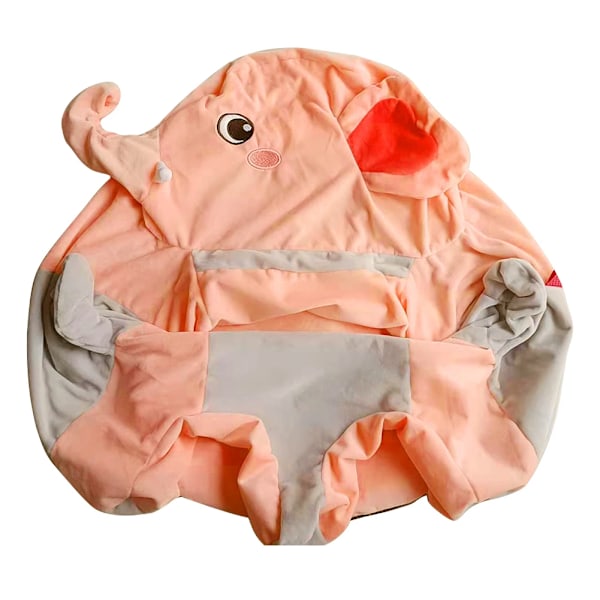 Baby Stöd Cover Tecknad Djurplysch Lära sig sitta Matningsstol Kudde Barnsits Julklappspresent Elefant