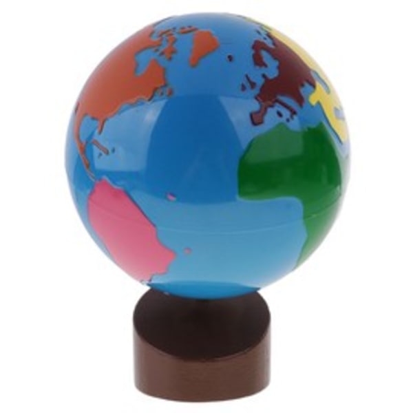 CQBB Montessori Géographie Matériel-Globe Des Pièces Du Monde