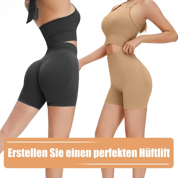 Dame Højtaljede Tummy Control Briefs, Komfortable Sømløse Shapewear (Sort) black L