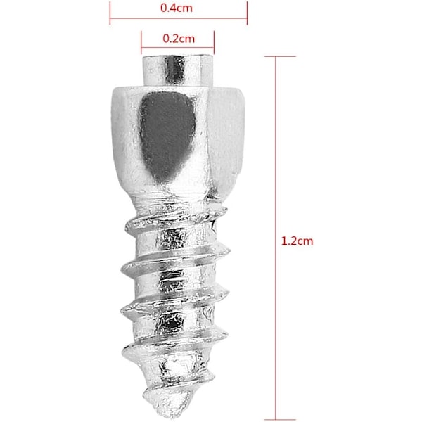 Dækskruer, 100 stk 12mm bil SUV ATV Anti-Slip Screw Stud Wheel Däck Snödäck Spikes Trim Auto Tilbehør