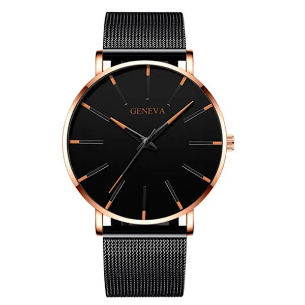 Miesten Kello 2023 Minimalistinen Ultraohut Kello Herrasmiesten Muoti Ruostumaton Teräs Mesh-Hihna Kvartsikello Relogio Masculino M Oranssin Rose Gold