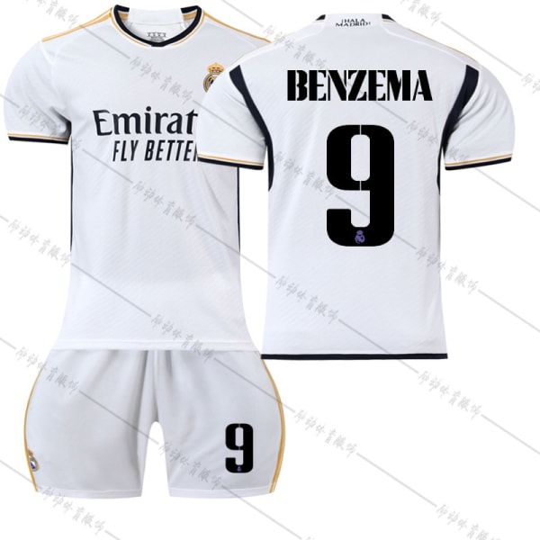 SQBB 23 Real Madrid hemmafotbollströja NR 9 Benzema tröja #L
