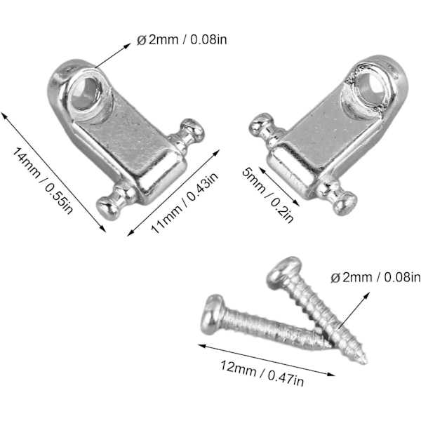 Gitarstrengs-holder, Tree Standard Roller String Guides Metal Elektrisk Gitar Streng Guide Holder Byte (Sølv) Silver