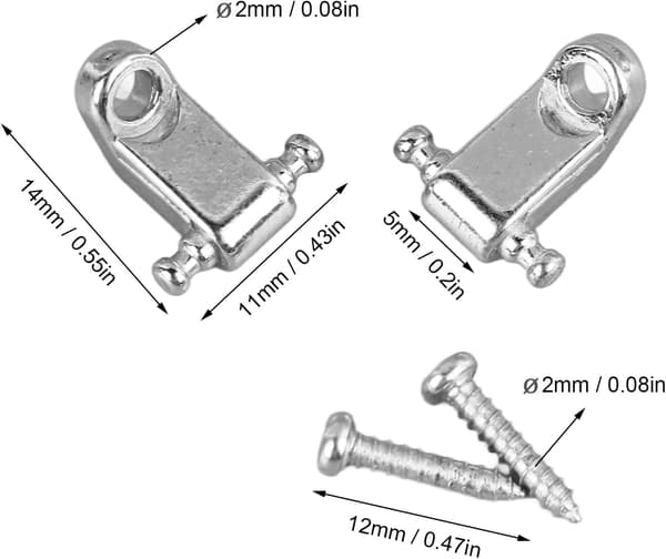 Stränghållare för elgitarr, Tree Standard Roller String Guides Metal Elektrisk Gitarr String Guide Retainer Byte (Silver) Silver