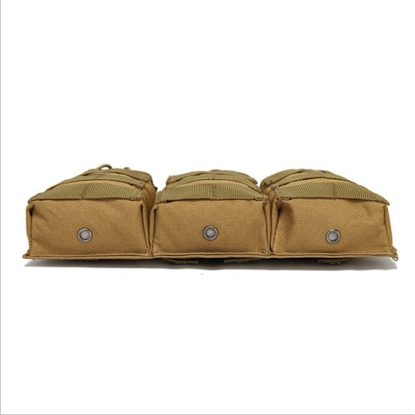 Taktisk trippel magasin klipp lomme felt vest Molle tilbehør sett Diverse veske oppbevaringsveske Intercom-pakke Patron midjeveske ACU 3L