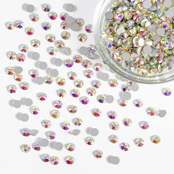 14400 stk AB Krystall Flatback Rhinestones for DIY Håndverk, SS16, 3.8-4.0mm Crystal AB SS16/14400pcs