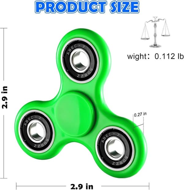 5-pak Fidget Spinner, Sensorisk Legetøj til Stresslindring, Flere Farver