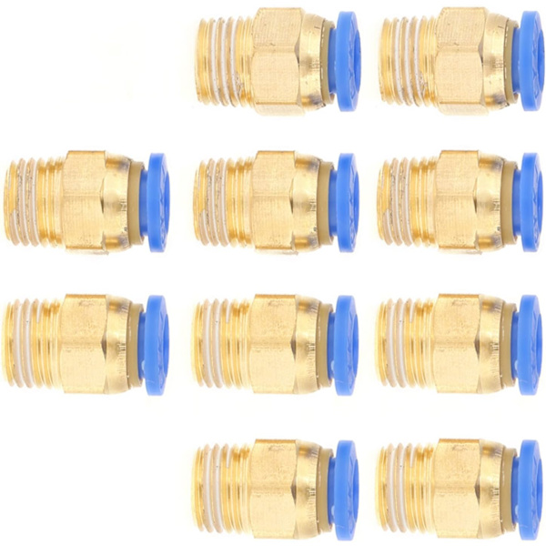 10 kpl pneumaattiset pikaliittimet, sovitin 8 mm halkaisija kierre 1/4bsp sarja