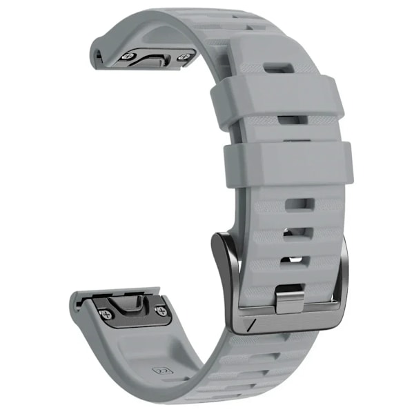 22 mm 26 mm silikoniranneke Garmin Fenix ​​7X 7 Pro Solar/6X 6 Sapphire 5 5X Plus 3 3HR/Epix QuickFit WatchBand 1:1 Virallinen tyyli1 Harmaa style1 Gray QuickFit 22mm