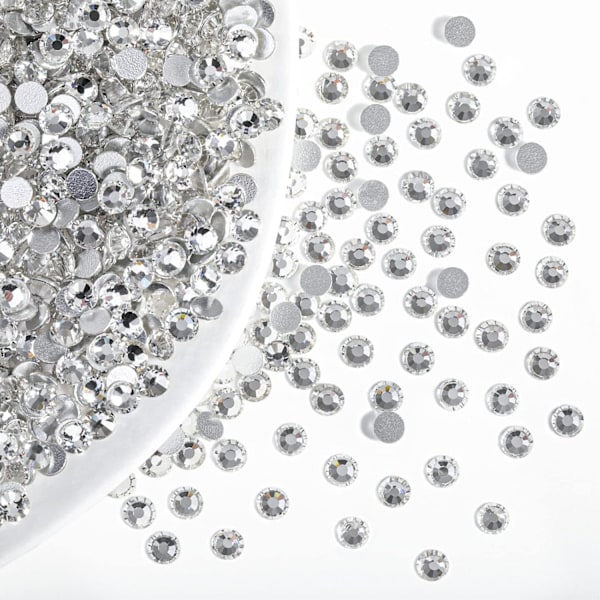 2880 st Crystal Flatback Rhinestones för DIY-hantverk, Crystal, SS30, 6.3-6.5mm Crystal SS30/2880pcs