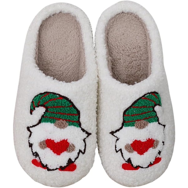 Roliga älg-julklapps-tofflor, mysiga plysch-tofflor för inomhusbruk för kvinnor och män Dwarf M 42/43 EU