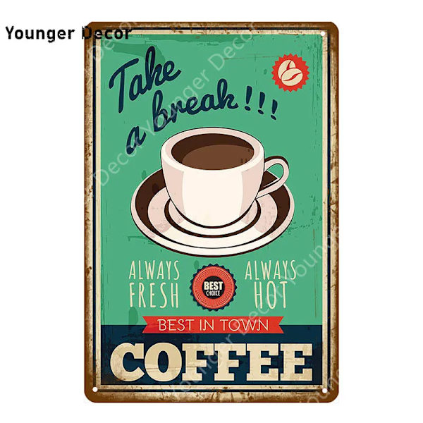 Metallskylt Kök Bar Väggdekor Retro Posters Järnmålning YD1748AI 20x30cm
