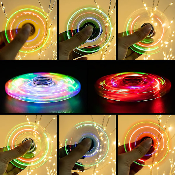 Lätt Fidget Spinner, Ljus Fidget Finger Toy Hand Spinner - Stressreducerande och ångestlindrande Handspinnare för barn