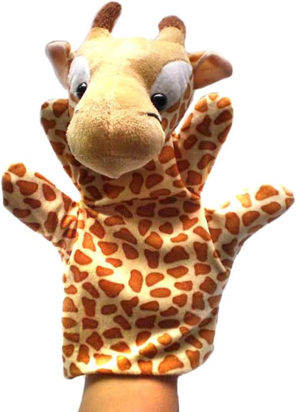 5-pack Handdockor Giraff, Örn, Zebra, Häst, Orm Mjuka Leksaker för Barn Baby