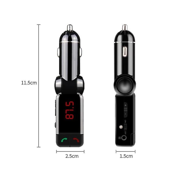 Auton Bluetooth FM-lähetin USB-laturi MP3-soitin Androidille (FMY)—max