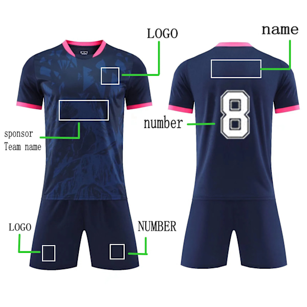 Barnfotbollströjor Herr Pojkar Fotbollskläder Set Kortärmad Barnfotboll Uniformer Vuxna Barn Träning  Träningsdräkt Jersey Elfenben XS Ivory XS