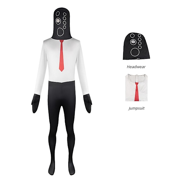 Halloween Skibidi Toalett Cosplay Jumpsuit Rolig Cosplay Rollspel Show Kostym för Unisex Cosplay TV Man S TV Man S