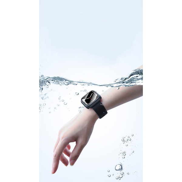 2 stk. Vandtætte Etuier Kompatible med Apple Watch Ultra 49mm med Hærdet Glas Skærmbeskytter Hård PC Stødsikkert Etui