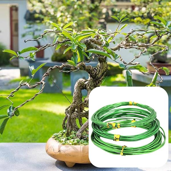 9 rullaa Bonsai-lankaa DIY, alumiinilankaa 3-kokoa (1,0 mm, 1,5 mm, 2,0 mm), kukin 16,4 jalkaa pitkä ruostumaton bonsai-työkalu ulkoilmaelämään