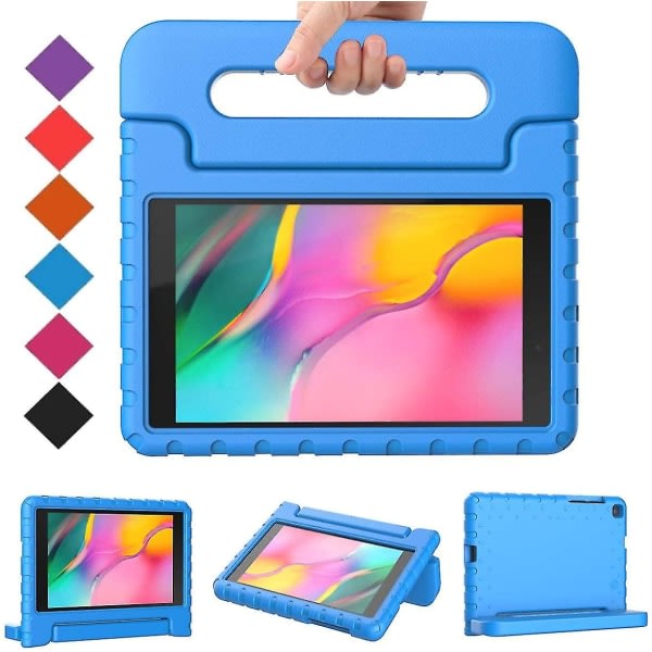 SQBB Samsung Galaxy Tab A 8.0 2019 Case Sm-t290/t295, Galaxy Tab A 8.0 Case 2019, Stötsäkert Lättviktsskyddande handtagsställ Case Compa Lila ingen