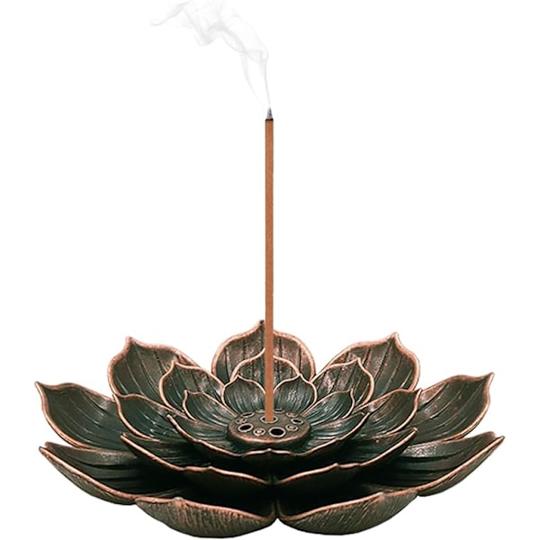 Lotus Rökelsehållare Mässing Stick Rökelsebrännare Kon Rökelsebrännare