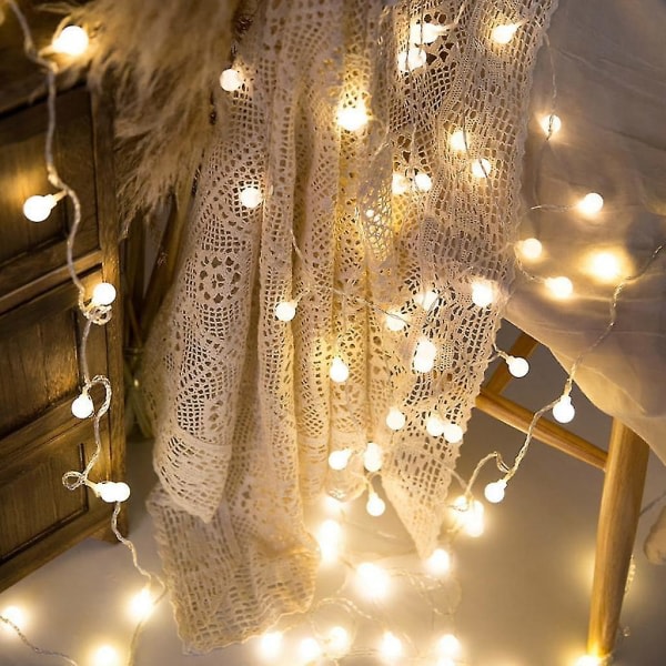 100 LEDs Fairy Lights 10m, Ball Fairy Lights Med IR-fjärrkontroll
