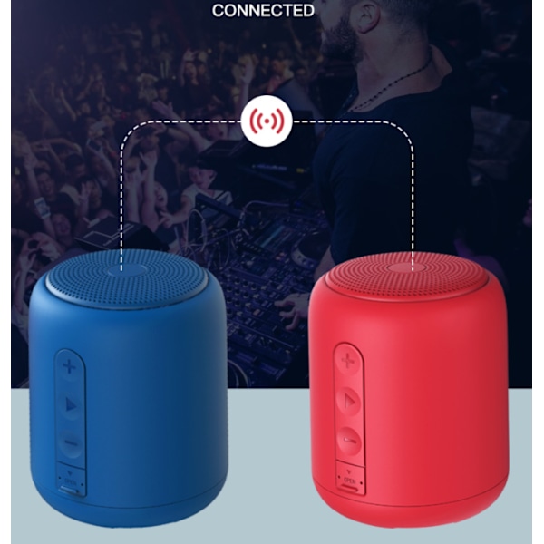 Trådløs kreativ lyd, bærbar subwoofer mini bluetooth høyttalerkort (Blå-ingen FM),