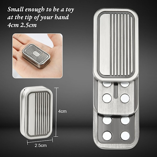 Metall Fidget Slider Leksak, EDC Fidget Leksak för Vuxna, Stressavlastning för Ångest