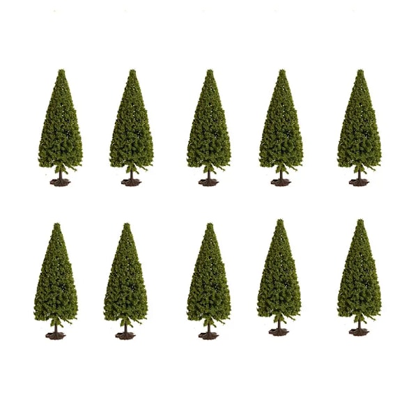 10 kpl Männyn Miniatyyripuita, Männyn Metsä, Junarata, Sodan Leikki, Diy-Maisema, Joulukoristeet, 9cm-3