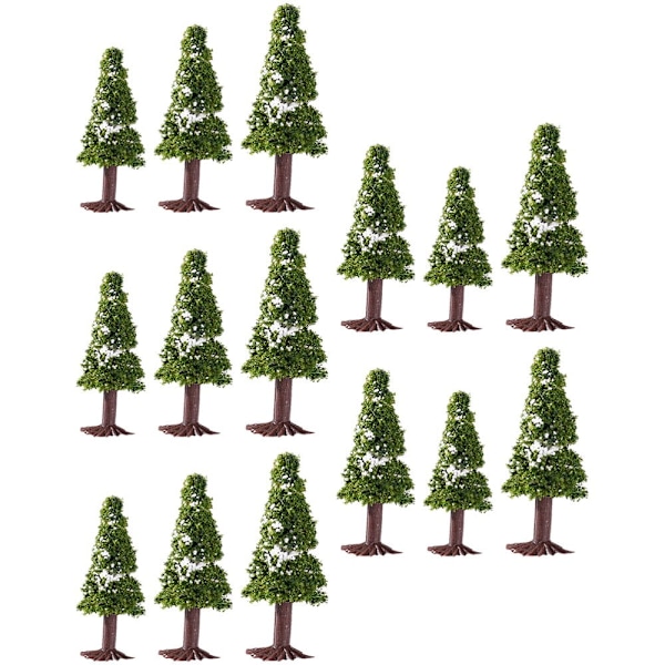 15 st Trädavdelning Woodland Scenics Miniatyr Dickens Bas Julgran Figurer Tillbehör 12,5 cm * 4 cm