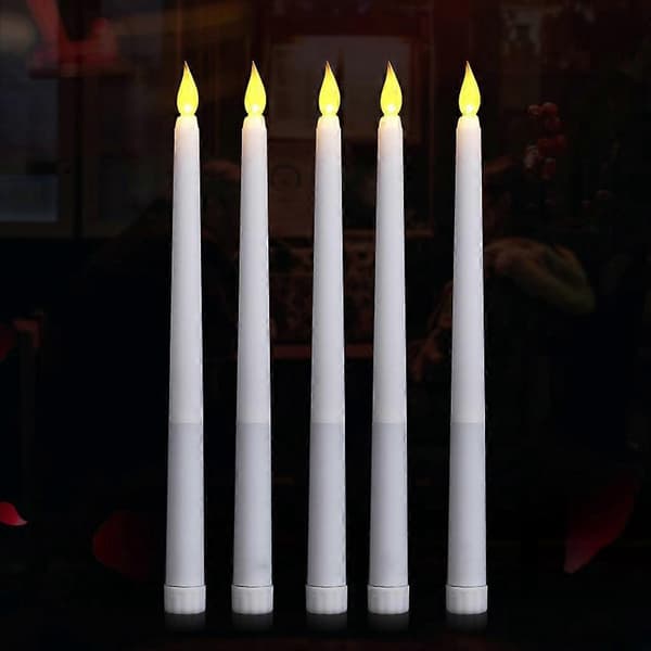 5 stk Flamfrie LED-lys for middagsbord Bursdagsfest Dekor_max