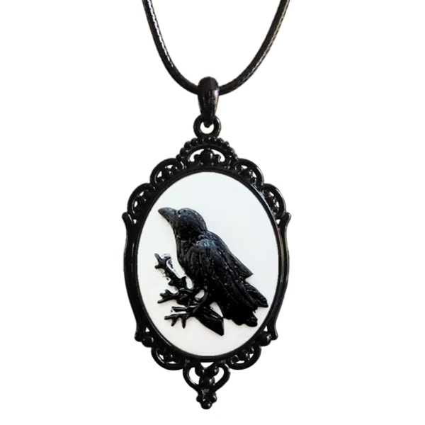 Gothic Crow Raven Charm Halsband Crow Hänge Halsband Mystic Witch Smycken Present Rep Chain Goth Crow Choker Unisex null - 1