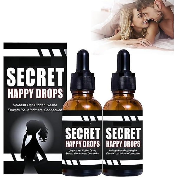 SQBB 30ml Secret Happy Drops, Oral Drops Happy Hormones Drops För Kvinnor Män, öka känsligheten Nöje Främjar avkoppling 2st
